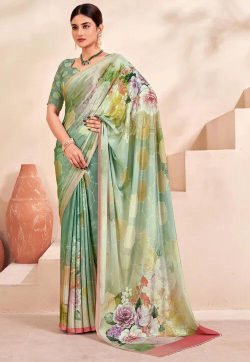 Digital print saree