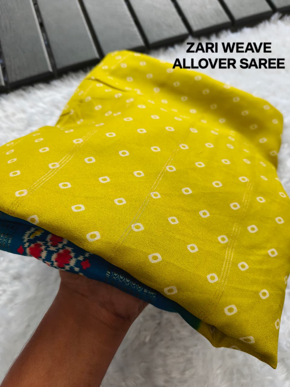 Yellow Marshmallow Premium bandhani patola print For Women
