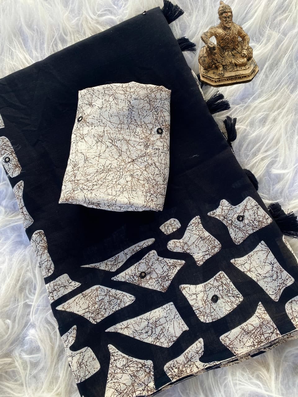 Black georgette Premium Digital Print For Women