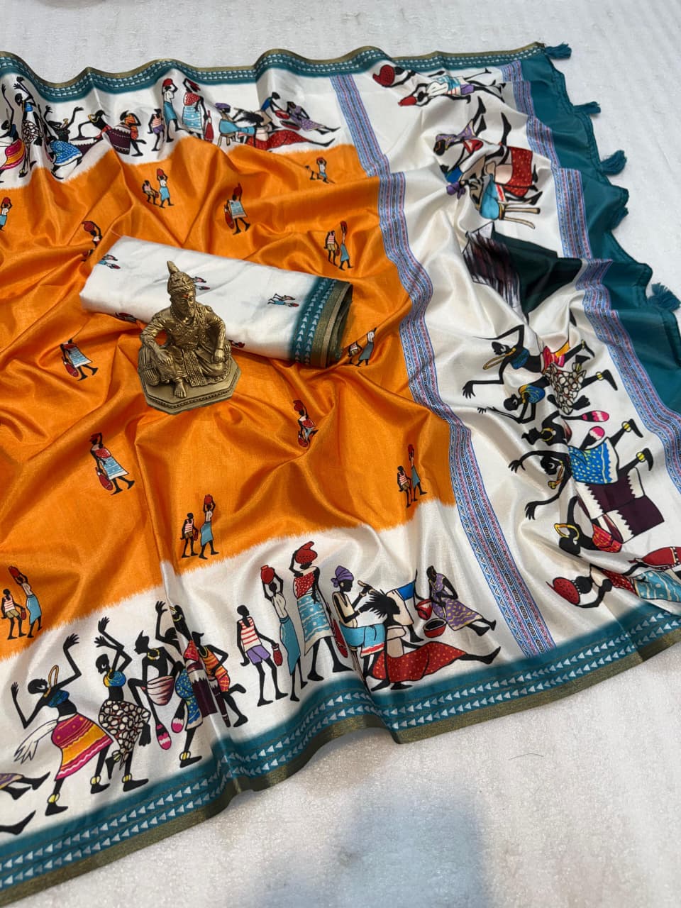 Drak Yellow mull mull cotton Premium Digital Print For Women