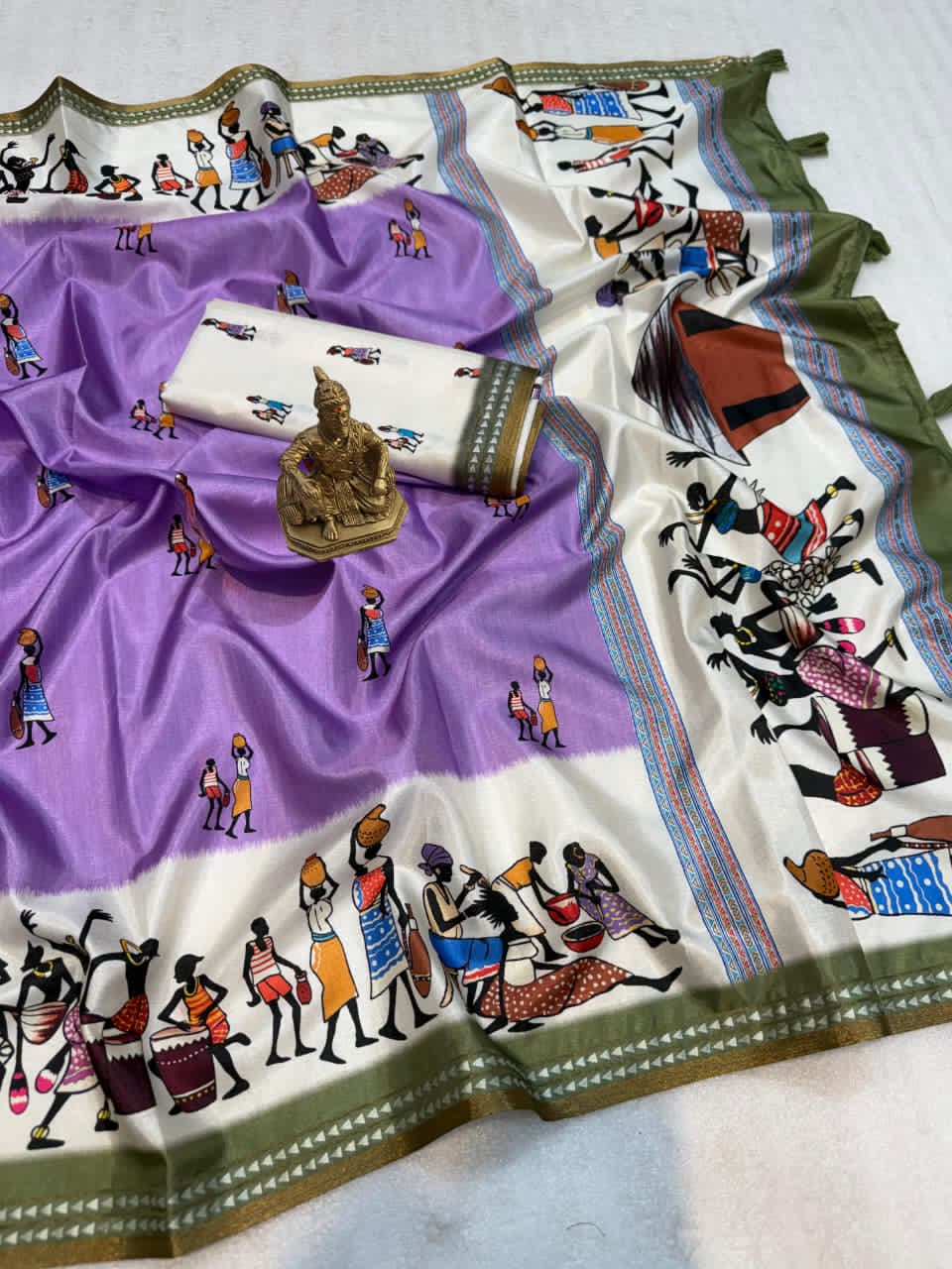 Purple mull mull cotton Premium Digital Print For Women