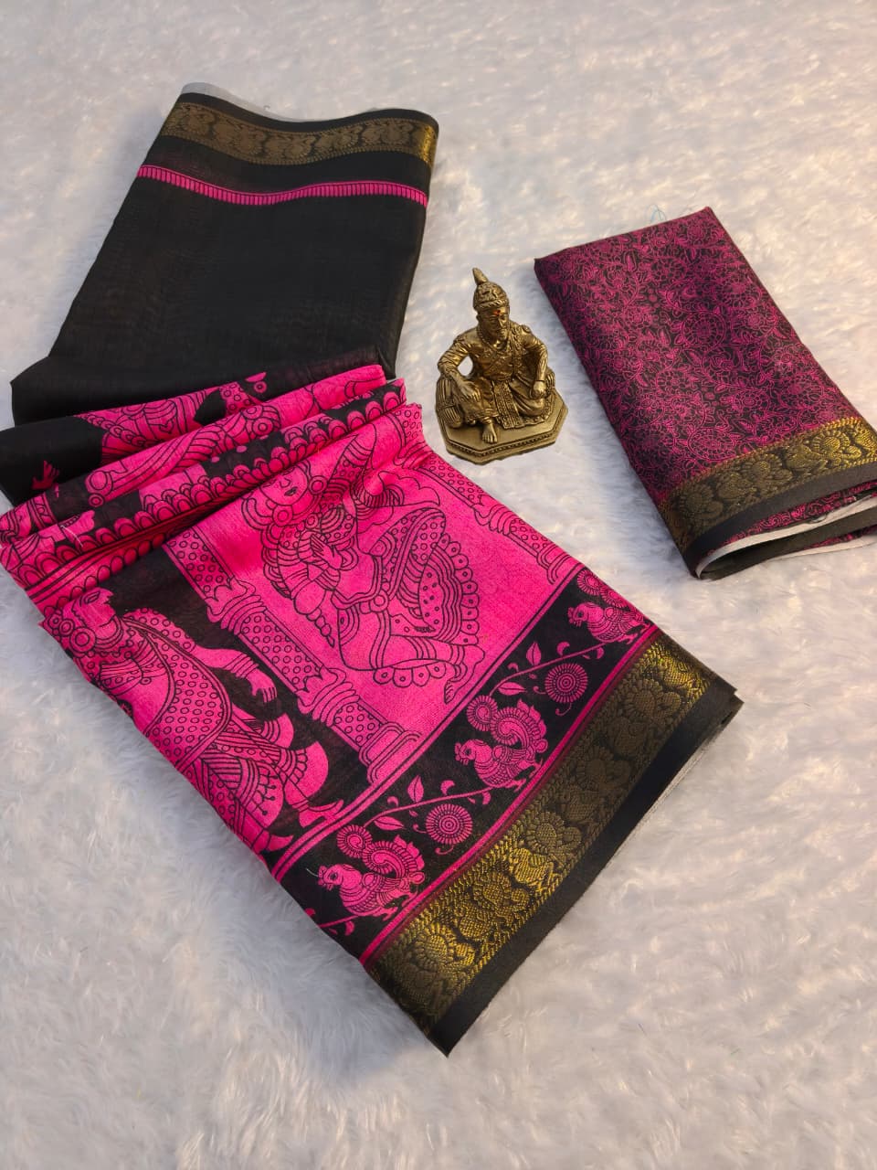 Pink mull mull cotton Premium kalamkari print For Women